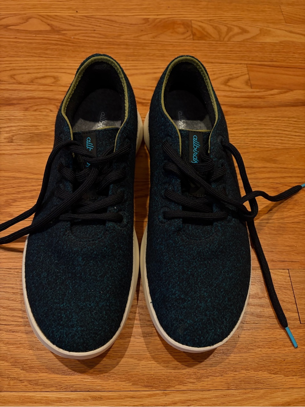 Allbirds Wool Runners – Teal and Black Knit